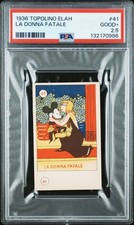 1936 TOPOLINO ELAH PREMIO DISNEY CANDY CARDS #41 LA DONNA FATALE psa 2.5