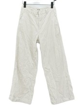 Uniqlo Women's Suit Trousers W 28 in Cream Cotton