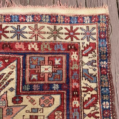 Vintage Rug 3' 3 x 6' 10 Red Hand Knotted Tribal Oriental Rug | eBay