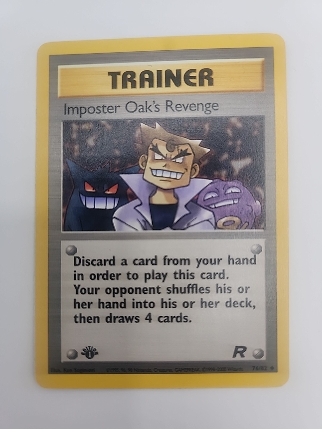 Imposter Oak’s Revenge 1st Edition Team Rocket 76/82 Vintage Pokémon Card NM