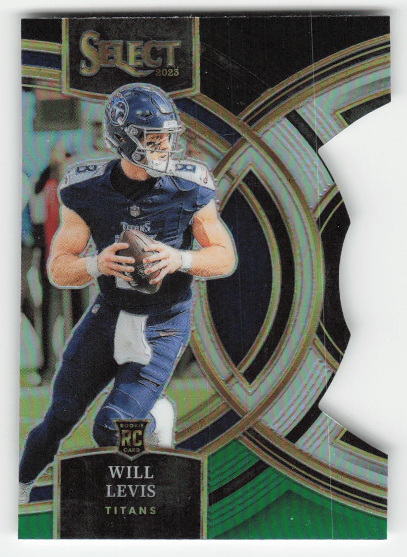 Will Levis 2023 Panini Select Black and Green Prizms Die Cuts RC #148