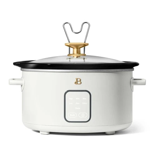 4Qt Slow Cooker with Touch-Activated Display, White Icing by Drew Barrymore