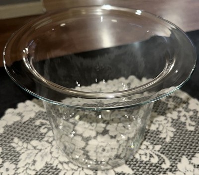 Partylite Flat top Seville 3-Wick Candle Holder Replacement Glass Hurricane VCG