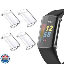 LIANCGJUE 4 Pack TPU Case for Fitbit Charge 6 Screen Protector, F