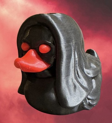 2.5  3D Printed Duck of Darkness Rubber Duck Style Collectible Must Have, Black