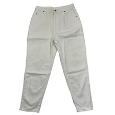 Vintage Riders by Lee Relaxed Fit Denim White Jeans Women  s Size 16 Petite NWT