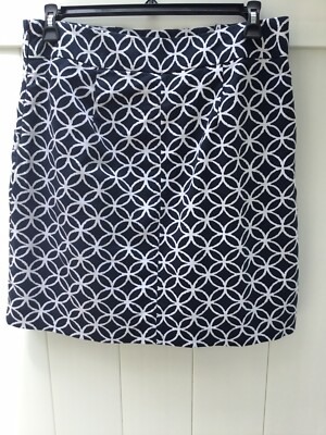 Rafaella Studio Women s Size 12 Blue And White Skirt