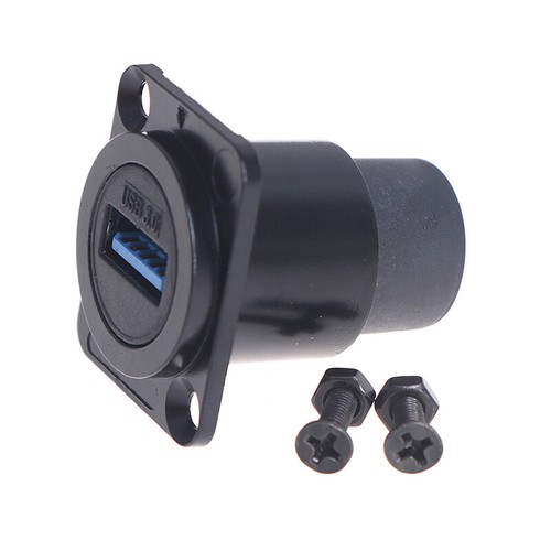 D type Metal USB Socket Double Pass Connector USB 3.0 Connector Panel MountiBdn - Afbeelding 2 van 10