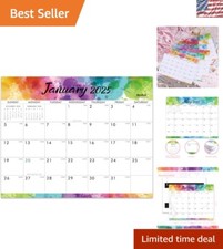 Colorful 2025 Magnetic Calendar Pad - 8" x 10" Monthly Organizer for Families