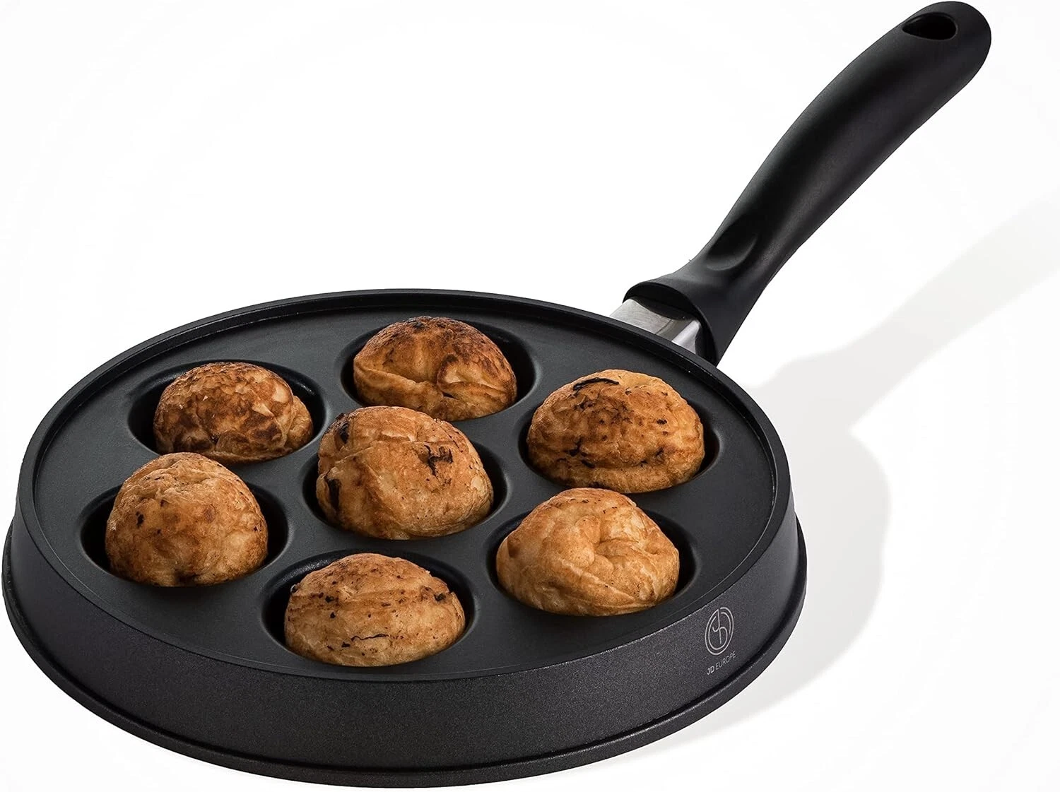 JD Europe Cast Aluminium 7 Round Ball Danish Dutch Pancake Aebleskiver Pan