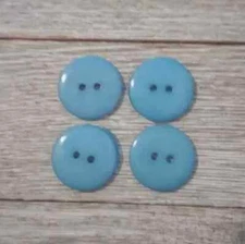 resin colors sewing buttons 2 hole flat periwinkle blue 3/4 inch 20mm 4pc
