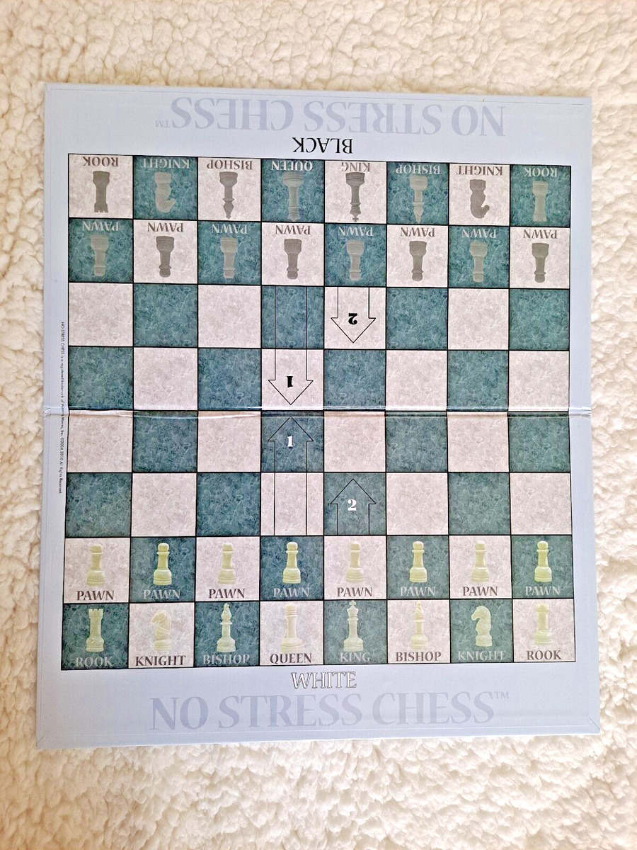 No Stress Chess Board Game-Learn Chess Easy-For Kids and Adults-New Sealed