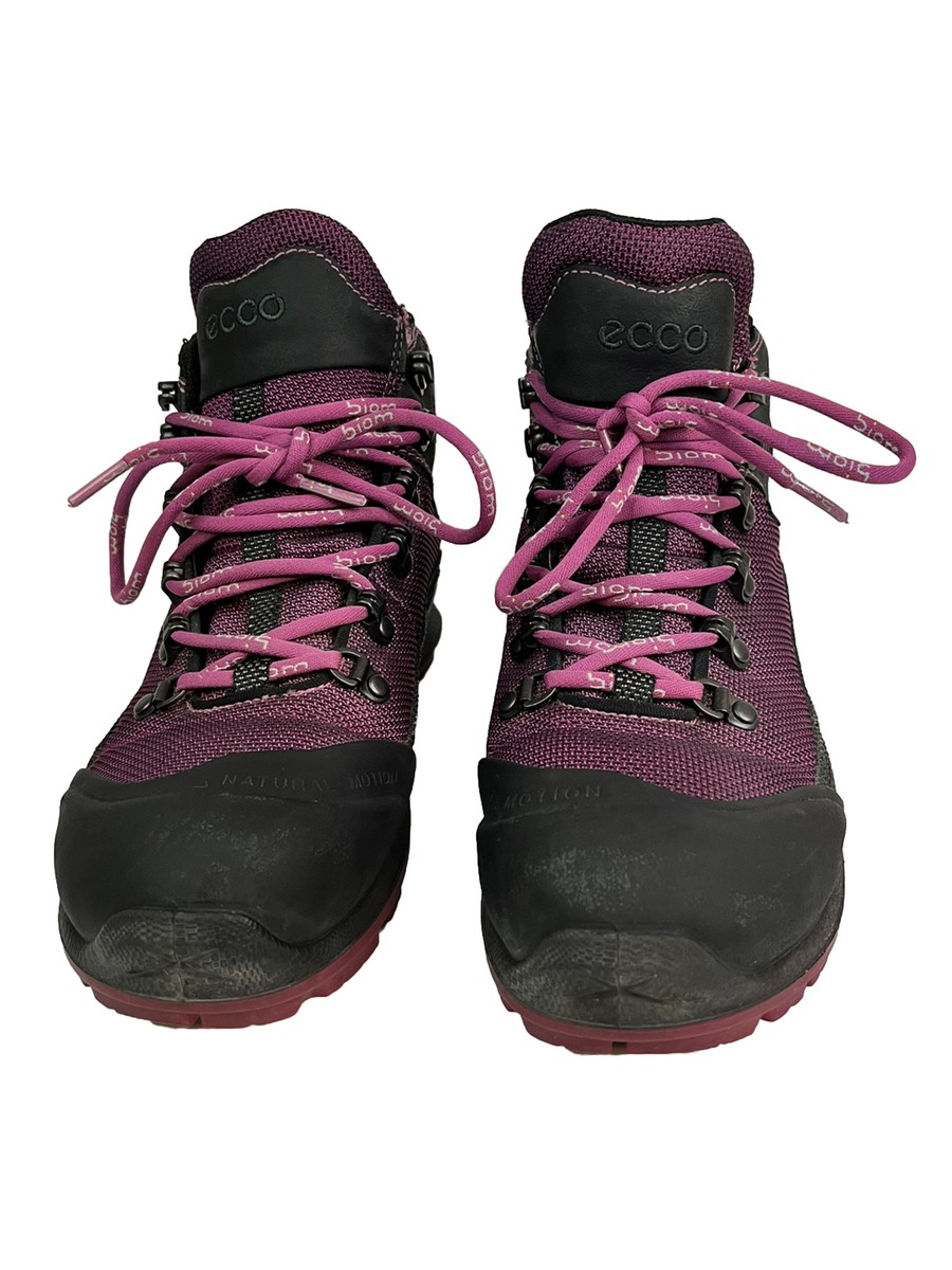 ECCO Biom Terrain Akka Mid Lite Goretex Black/Fuchsia Hiking