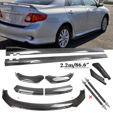 Carbon Fiber Front Bumper Lip Spoiler Side Skirt For Toyota Corolla 2009-13 Bod