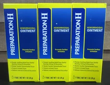 Preparation H Hemorrhoidal Ointment - 3 BOXES 1 OZ EACH