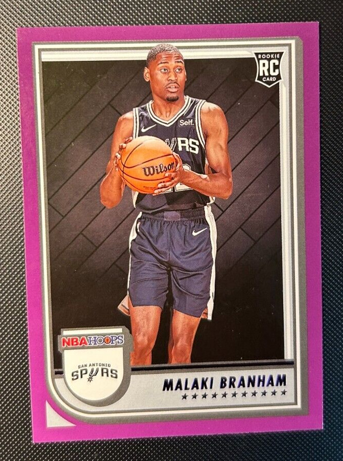 Malaki Branham #250 RC PURPLE - 2022-23 Panini Hoops - Spurs Rookie