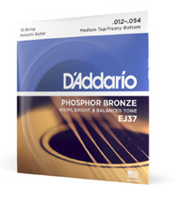 D'Addario EJ37 12-String Phosphor Bronze 12-54 Med-Heavy Acoustic Guitar Strings