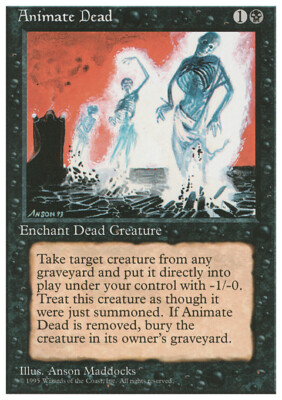 MTG Magic the Gathering Animate Dead (118/379) Fourth Edition LP
