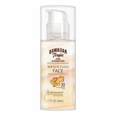 Hawaiian Tropic Silk Hydration Wightless Face SPF 30 Sunscreen 1.7 OZ