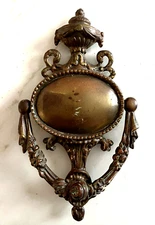 LARGE 10" ANTIQUE c.1890 VICTORIAN NEW ORLEANS ART NOUVEAU BAROQUE DOORKNOCKER