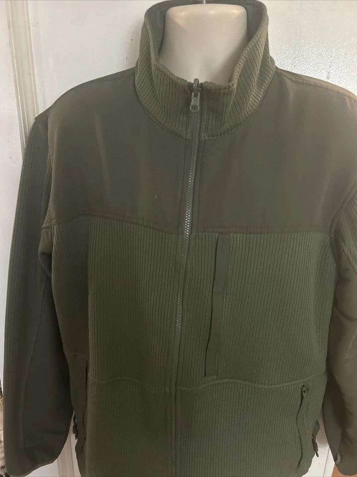 Propper Knitted Green Full Zip Jacket Zipper Sides 3 Pockets Sport Active XL/R - Image 2 of 4