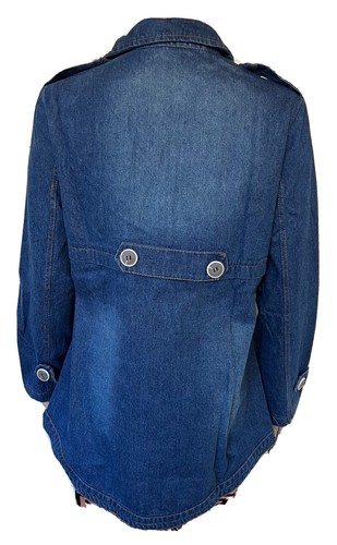 Unbranded Women's Denim double breasted Jacket Blue Size S/M - Picture 4 of 7