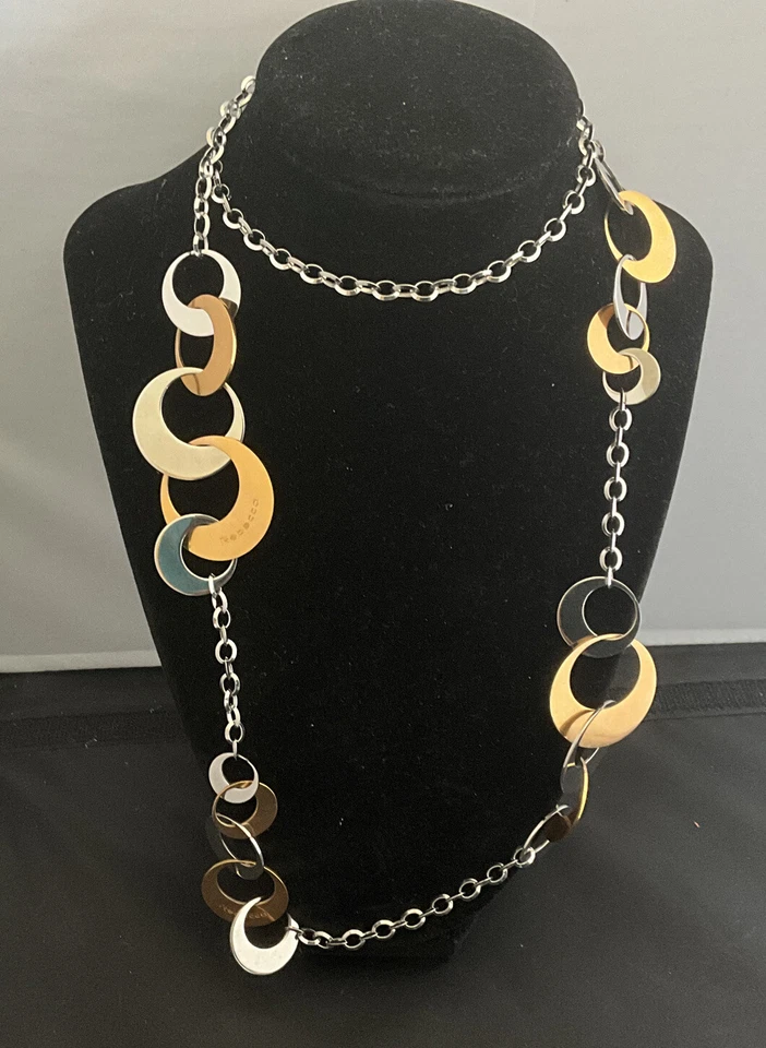 Colar de disco em dois tons Rebecca - Imagem 4 de 4