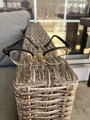 Vintage Black Cat Eye Glasses 1/10 12K GF