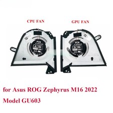 For Asus ROG Zephyrus M16 GU603 ZM ZE ZW Laptop Cooler Fan 13NR08R0T02111 03111