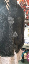 Montanaco Black Curly Hair Faux Fur Cropped Jacket Size Small