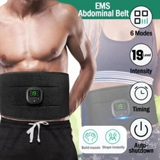 USB Abdominal Muscle Toning Trainer Stimulator Toner Fitness Binder ABS Gym Belt
