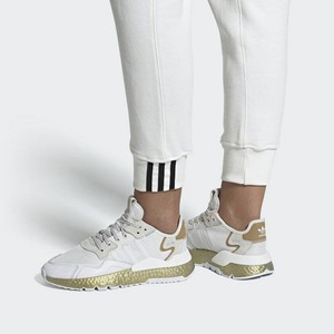 ADIDAS NITE JOGGER BOOST RUNNING SHOES WHITE/GOLD METALLIC FV4138 WOMEN'S 8  | eBay