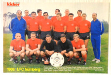 Kicker Team Poster - 1.FC Nürnberg -  Deutscher Meister 1968