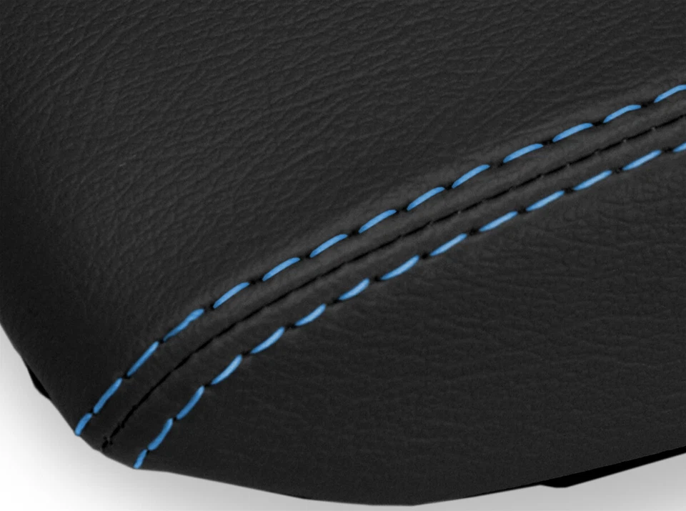 Se adapta a 92-98 Mazda MX3 PVC Cuero Consola Tapa Pull Over Cubierta Puntada Azul Foto 4 de 4