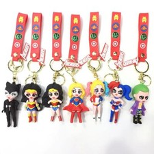 Joker Harley Quinn 3D Silicone Keychain Key Chain Ring Pendant Game New