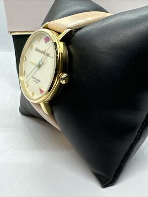 Kate Spade 0484 Women Beige Leather Strap Analog Dial Quartz  display picture 2