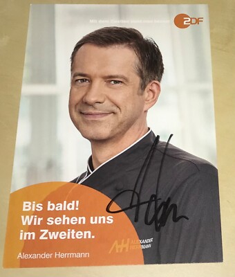 Alexander Herrmann Original signierte Autogrammkarte Autogramm Karte ZDF TV #22