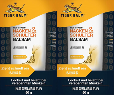 TIGER BALM Nacken & Schulter Balsam lockert und belebt verspannte Muskeln 2x 50g