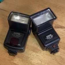 SunPak Flash Lot Of 2 - Auto 355 AF Thyristor Flash & 2000 BZ, Excellent