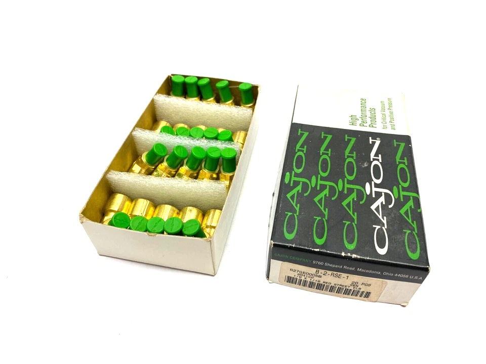 Cajon Swagelok B-2-RSE-1 Brass Reducing Elbow 1/8" to 1/16" Male BOX OF 20 - Image 2 of 4