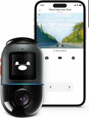 70mai Dash Cam Omni 360ドライブレコーダー 128GB 70mai Dash Cam Omni 360° Drive Recorder 64GB eMMC GPS HDR Black