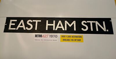 East Ham Station - London Bus Destination Blind 11a 42'' Geschenk West Ham