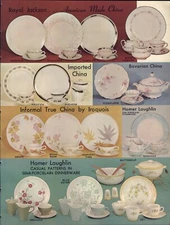 1963 PAPER AD 3 PG Homer Laughlin China Buttercup Orchard Iroquois Plates 
