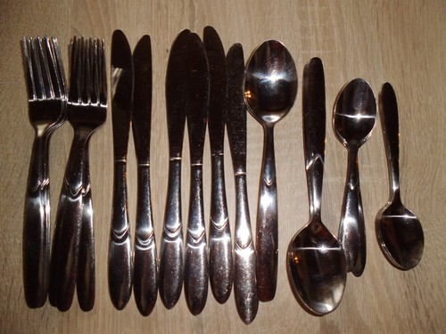 Besteckset für 6 Personen, Edelstahl, 24-teilig, gebraucht, sehr guter Zustand - Bild 2 von 2