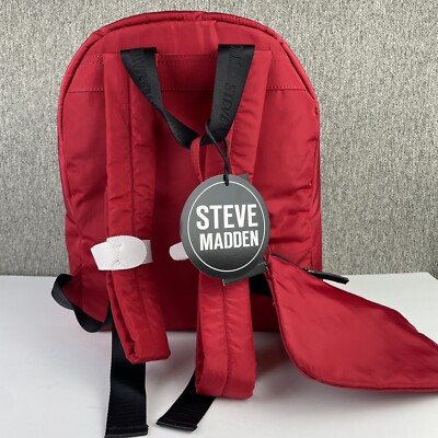Steve Madden NWT RED  w/BLACK Steve Madden LOGO BPERTH comes with a zipper pouch Steve Madden | Bags | Steve Madden Nwt Red Wblack Steve  main image 2
