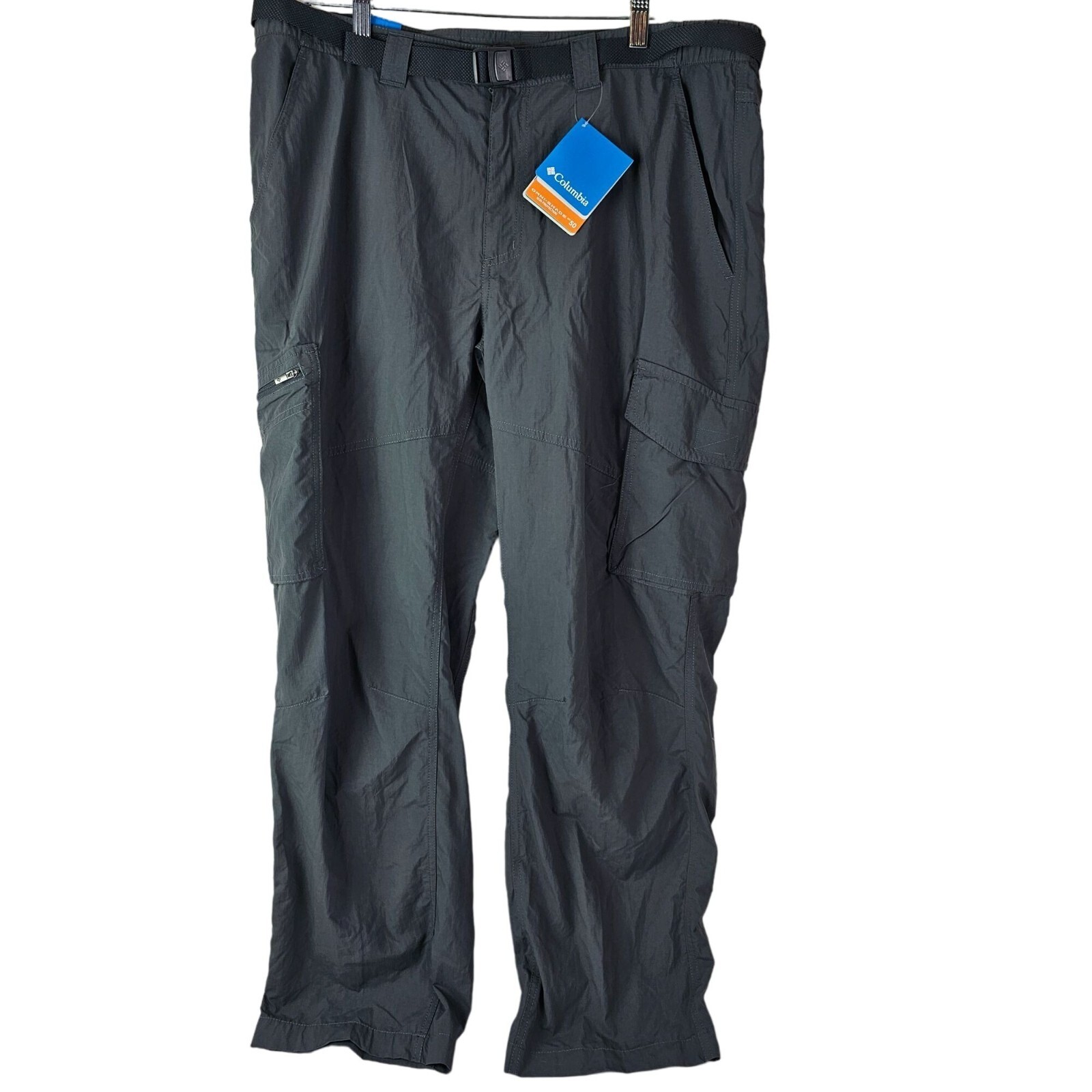 NWT Columbia Men's Grey Kestrel Trail Belted 38 x 30 Cargo Pants Hiking