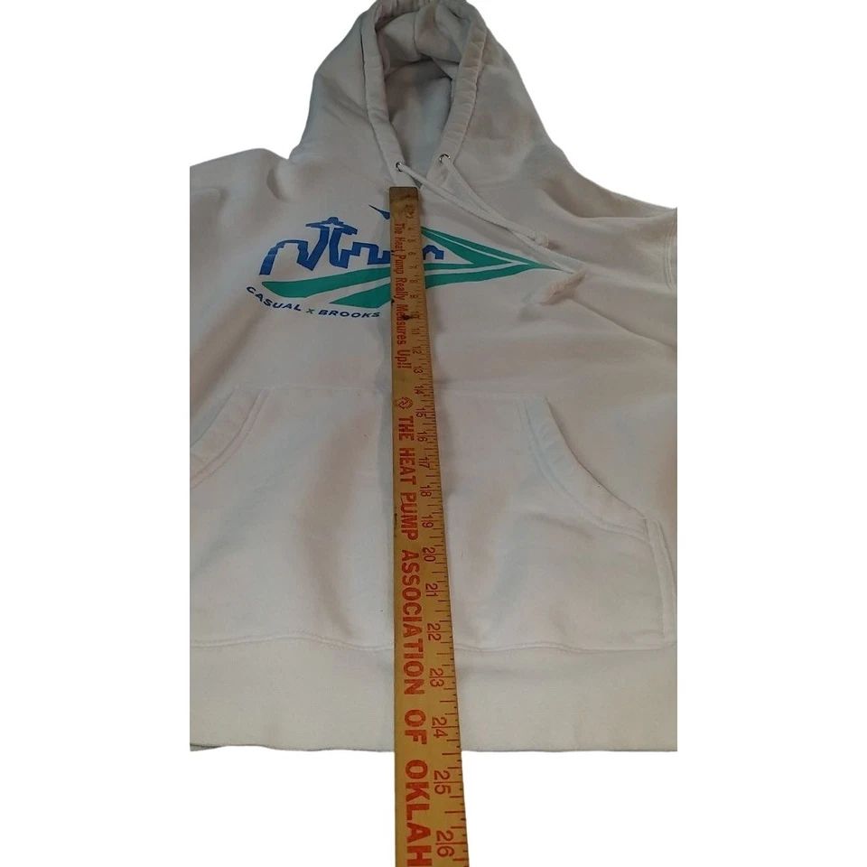 Sudadera con Capucha Brooks X Informal Industrieas Hombres Talla S Blanca Estampado Gráfico Athleisure Casua Foto 3 de 4