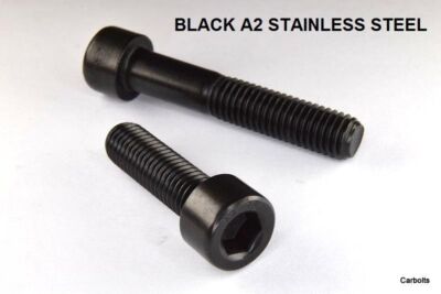 M4 M5 M6 M8 M10 SCHWARZ A2 EDELSTAHL INNENSECHSKANTSCHRAUBEN SCHRAUBEN DIN 912