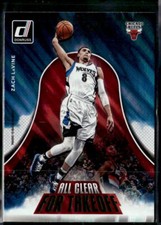 2017-18 Donruss #13 Zach LaVine All Clear for Takeoff Green Flood Chicago Bulls