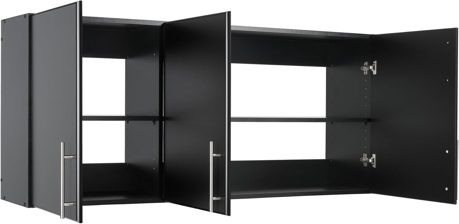 Elite 54" Wall Cabinet, Black Storage Cabinet, Bathroom Cabinet, Pantry Cabinet 